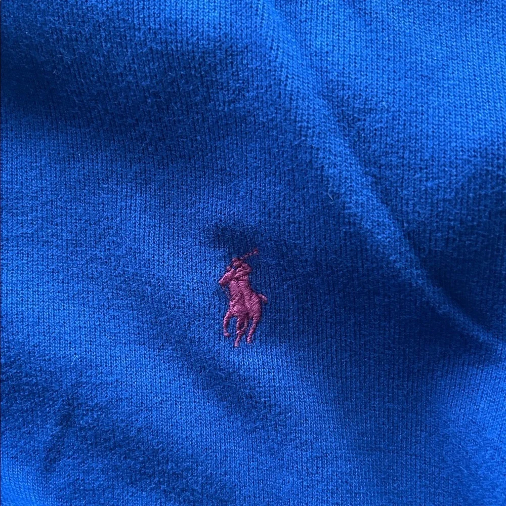 Polo Ralph  Lauren men’s blue preppy half zip XL 100% cotton, long sleeve shirt‍
